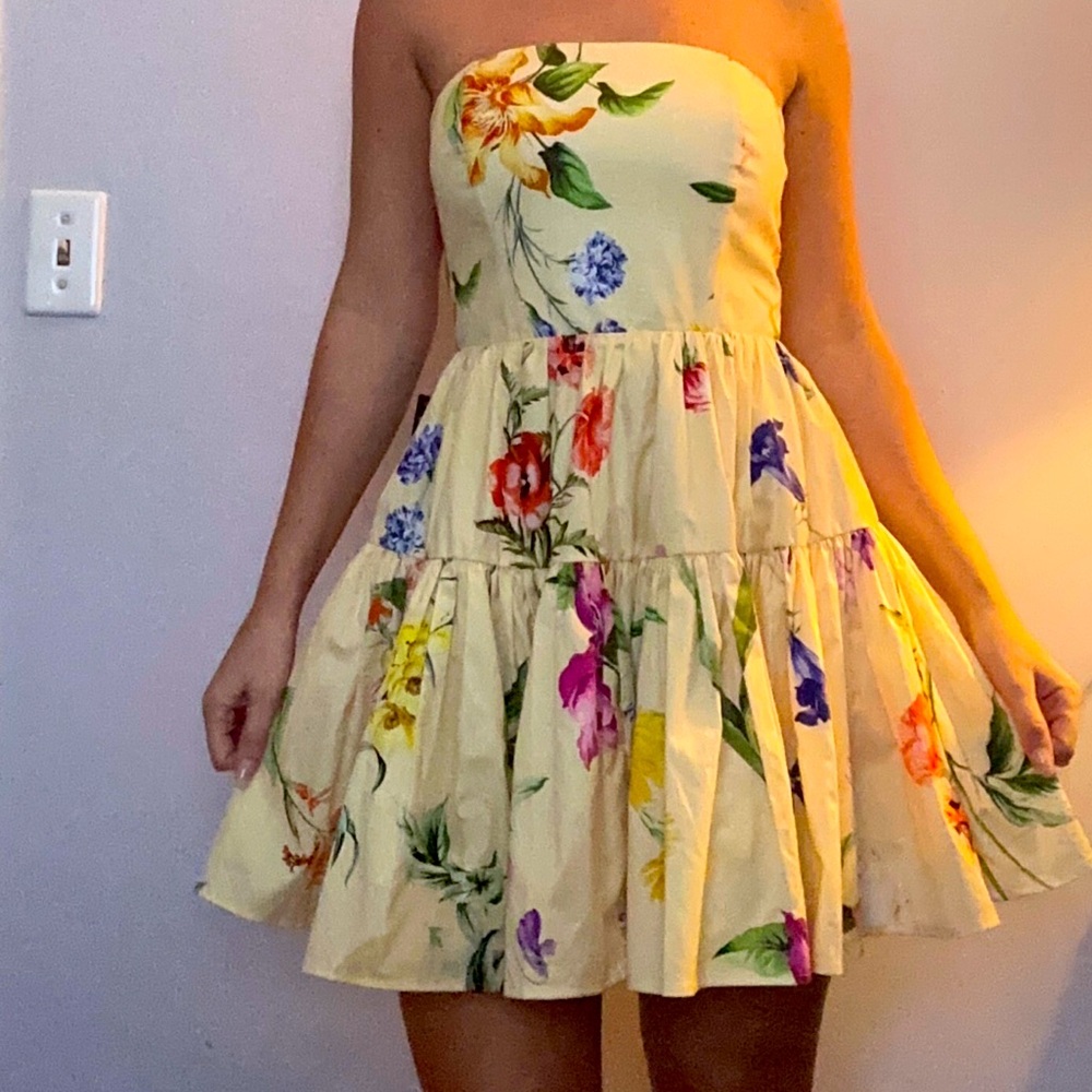 BRAND NEW: yellow floral mini